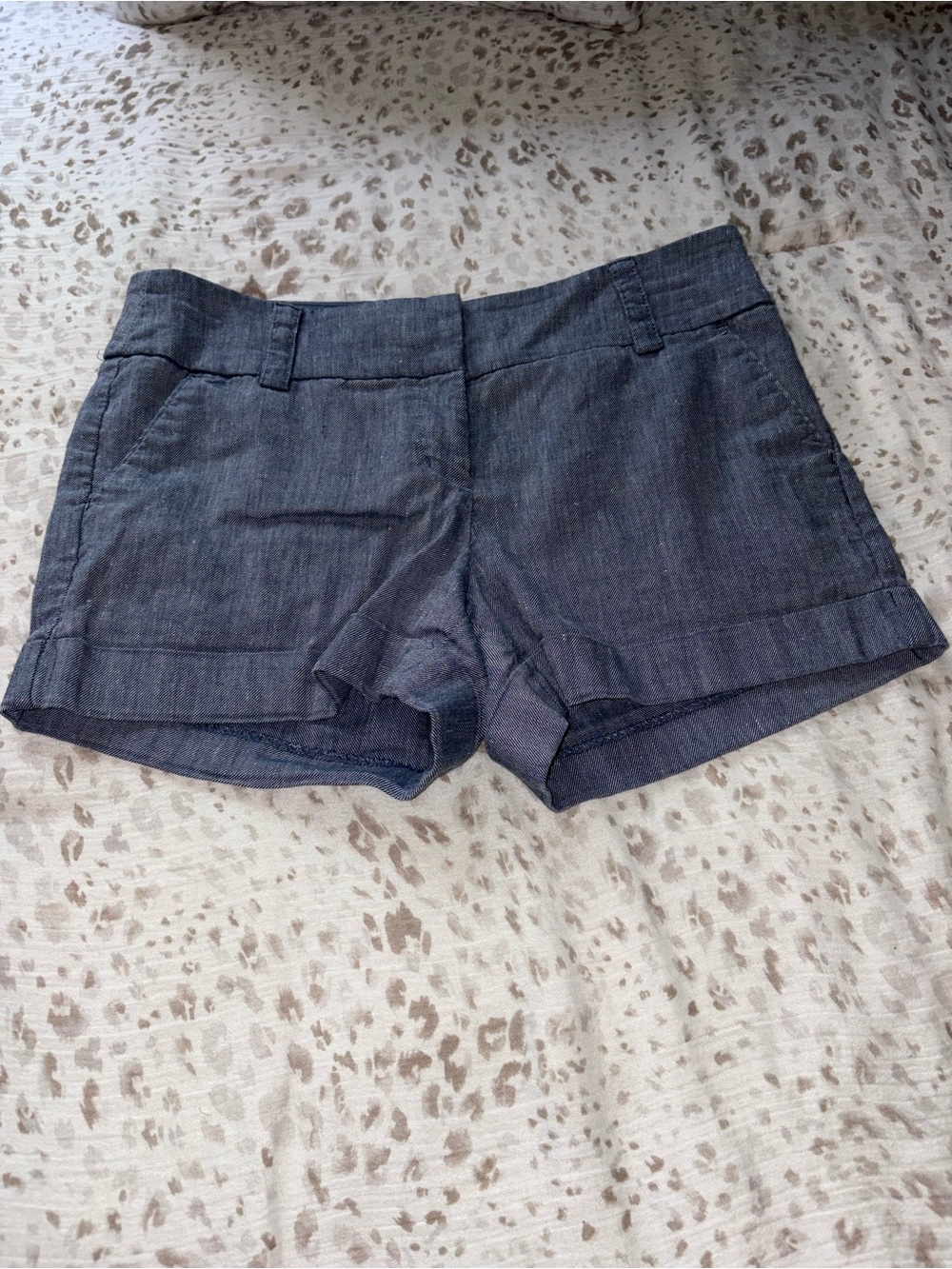 Express Women's Dark Blue Cuffed Jean Shorts